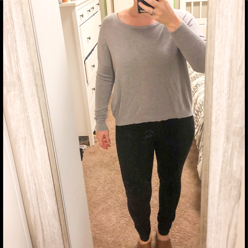 Vici grey sweater with zipper detail